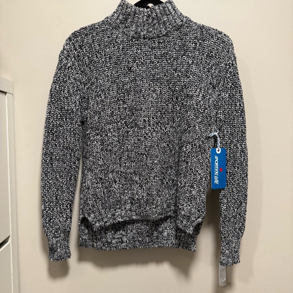 NWT Sporting Life Marled Mock-Neck Sweater XS - Picture 3 of 7